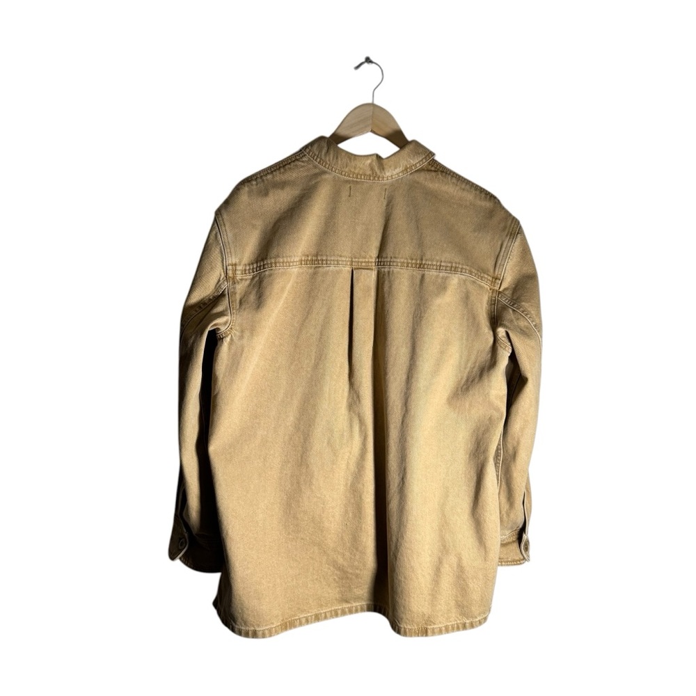 Madewell Tan Denim Shirt-Jacket Botanical Yarn-Dye Edition Chic Size Large - Picture 8 of 8